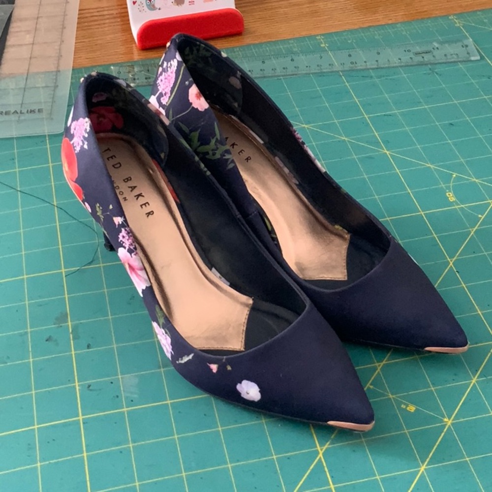Ted Baker London Navy Floral Heels